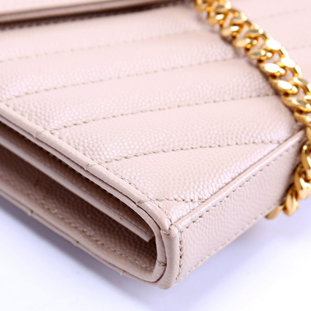 Grain De Poudre Chain Wallet 377828 Beige