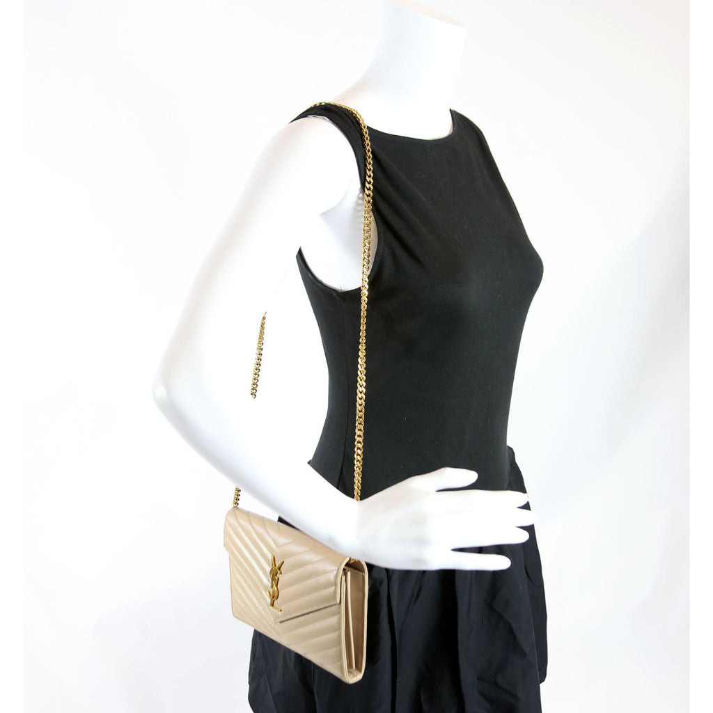 Grain De Poudre Chain Wallet 377828 Beige