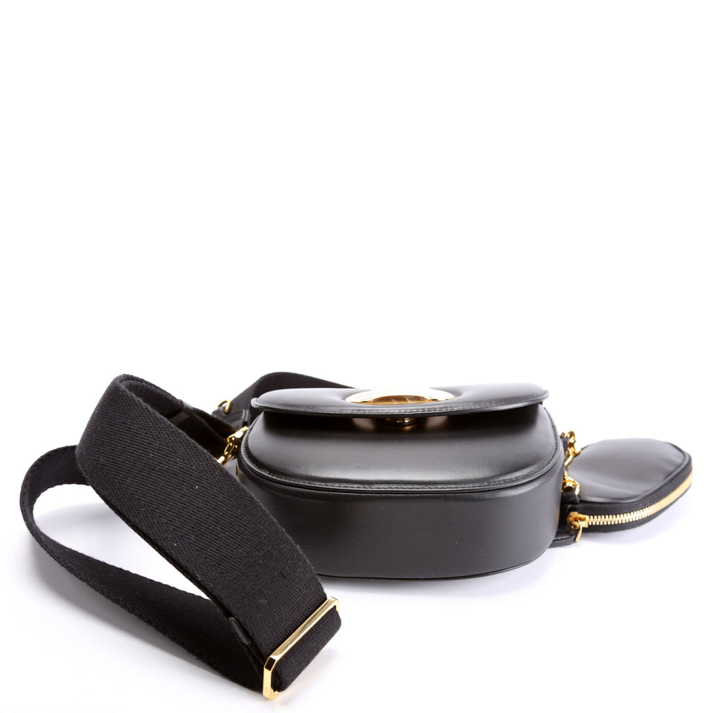 Mode Travia Mini Spanish Leather Shoulder Bag Black