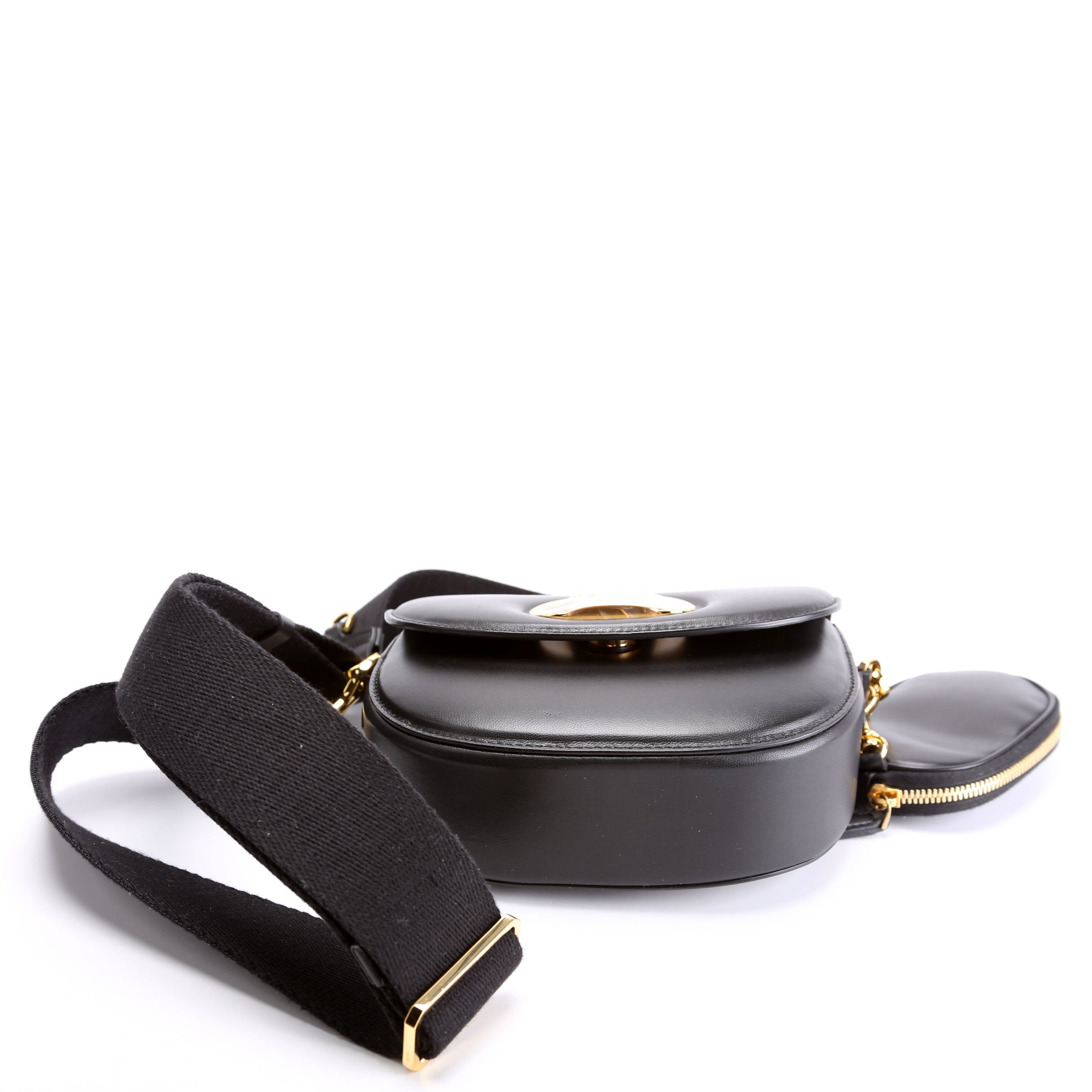 Mode Travia Mini Spanish Leather Shoulder Bag Black