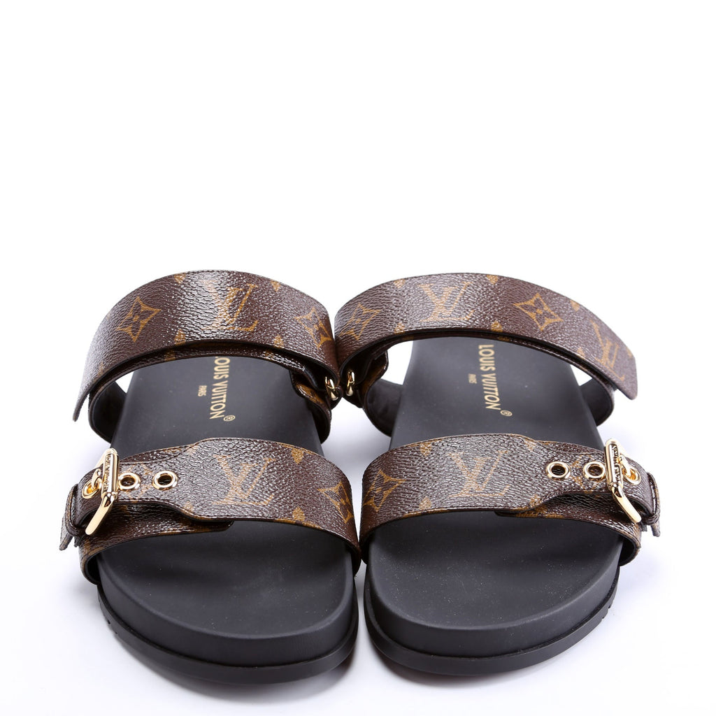 Bom Dia Flat Mules Monogram Size 41