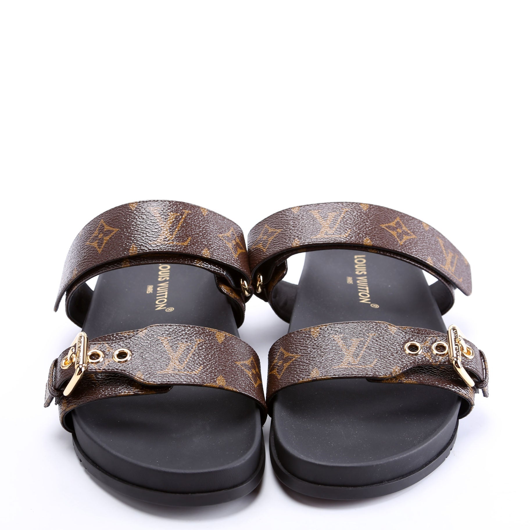 Bom Dia Flat Mules Monogram Size 41