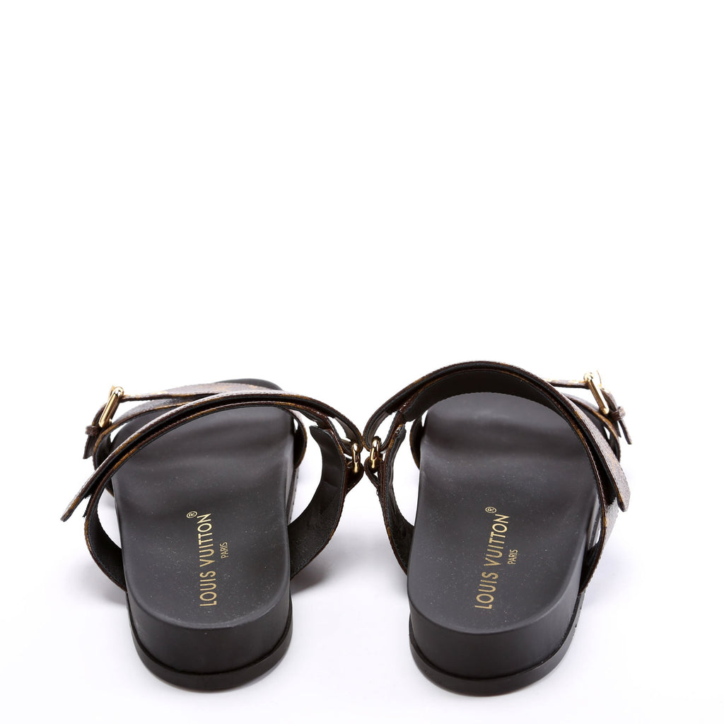 Bom Dia Flat Mules Monogram Size 41