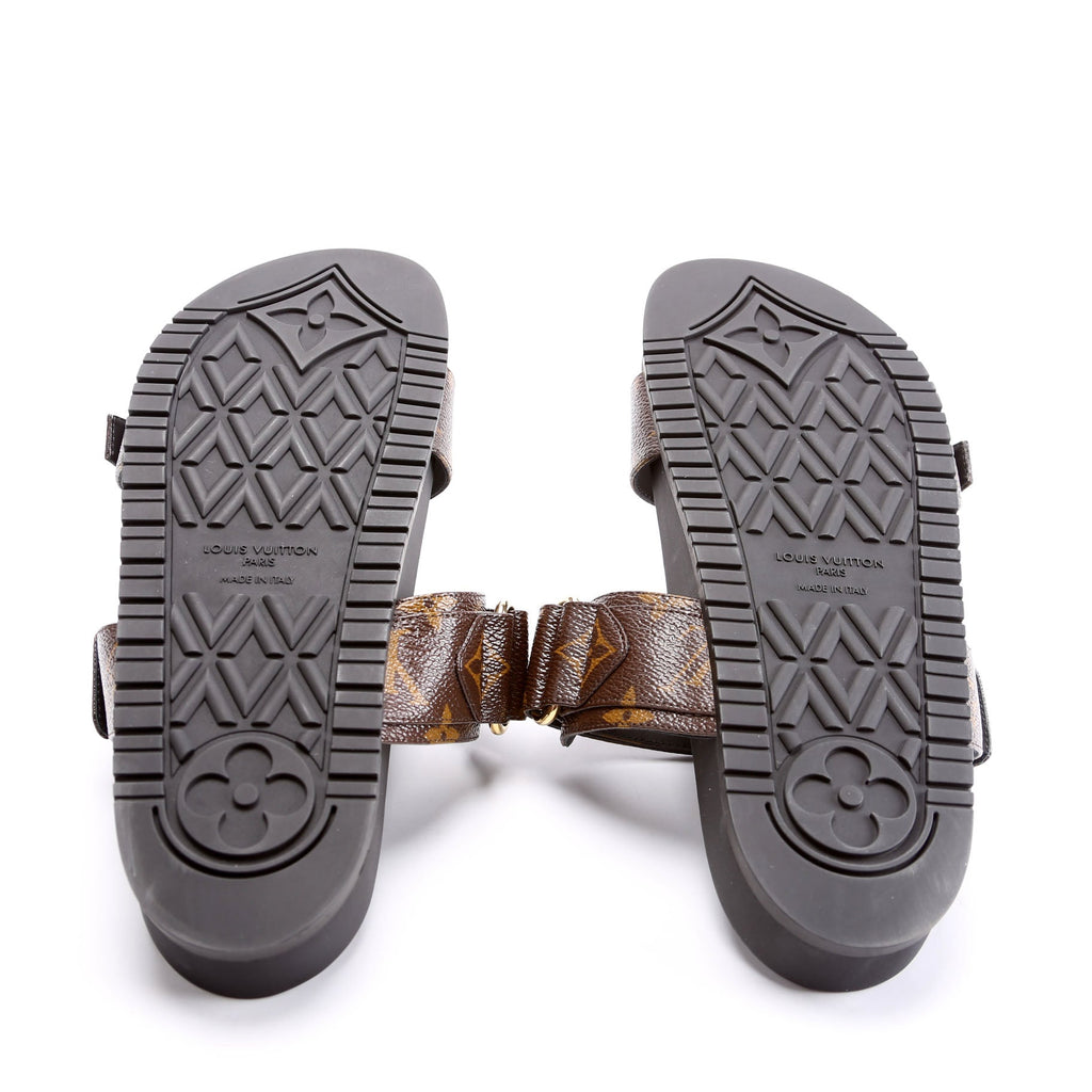 Bom Dia Flat Mules Monogram Size 41