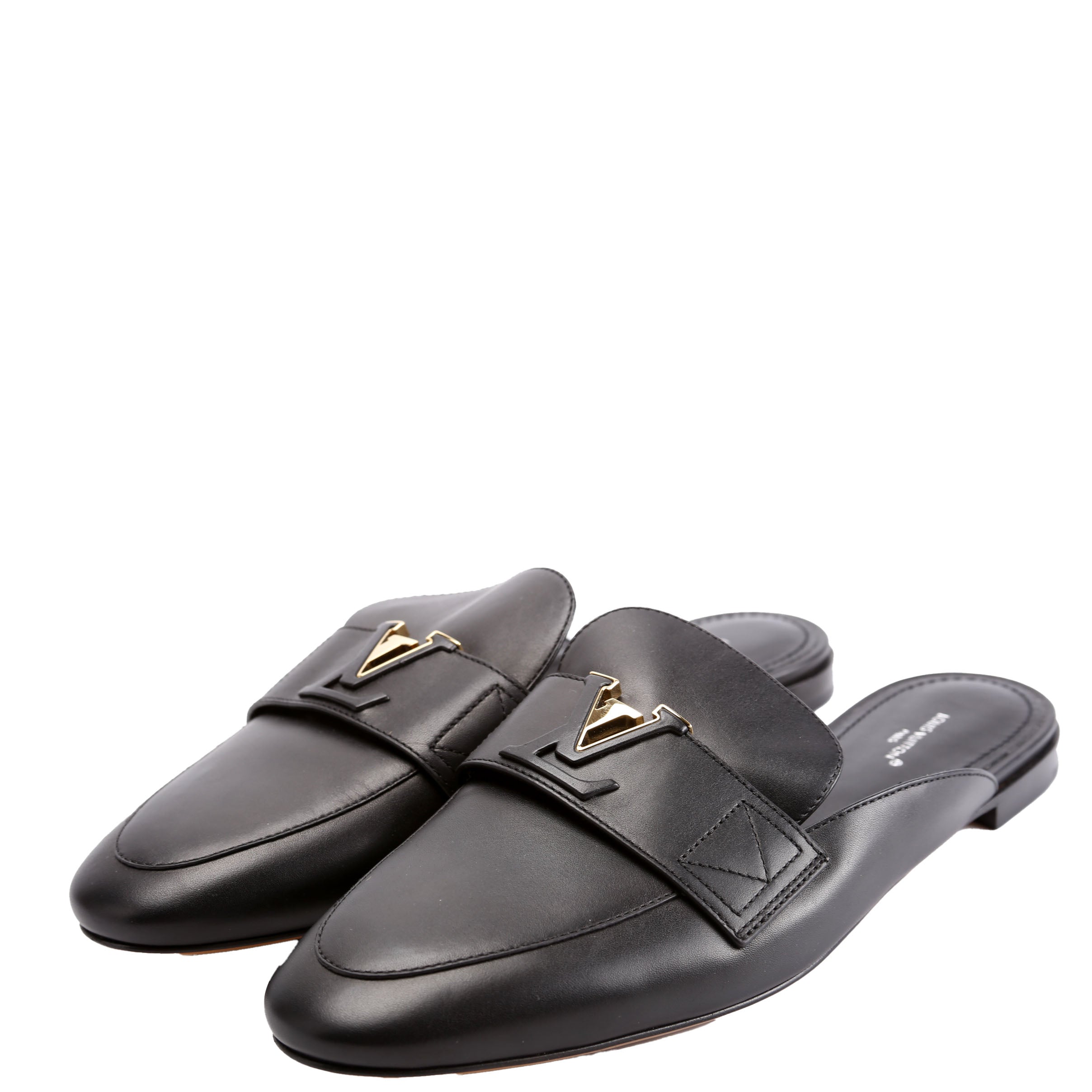 LV Mare Open Back Loafers Size 41 Black