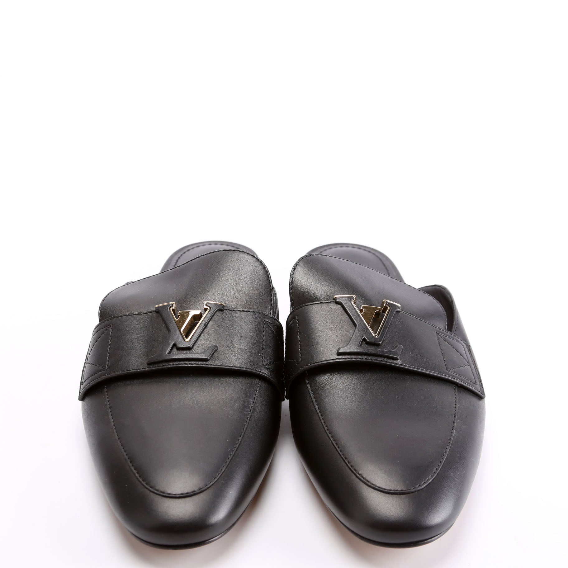 LV Mare Open Back Loafers Size 41 Black