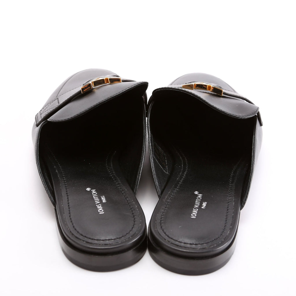 LV Mare Open Back Loafers Size 41 Black