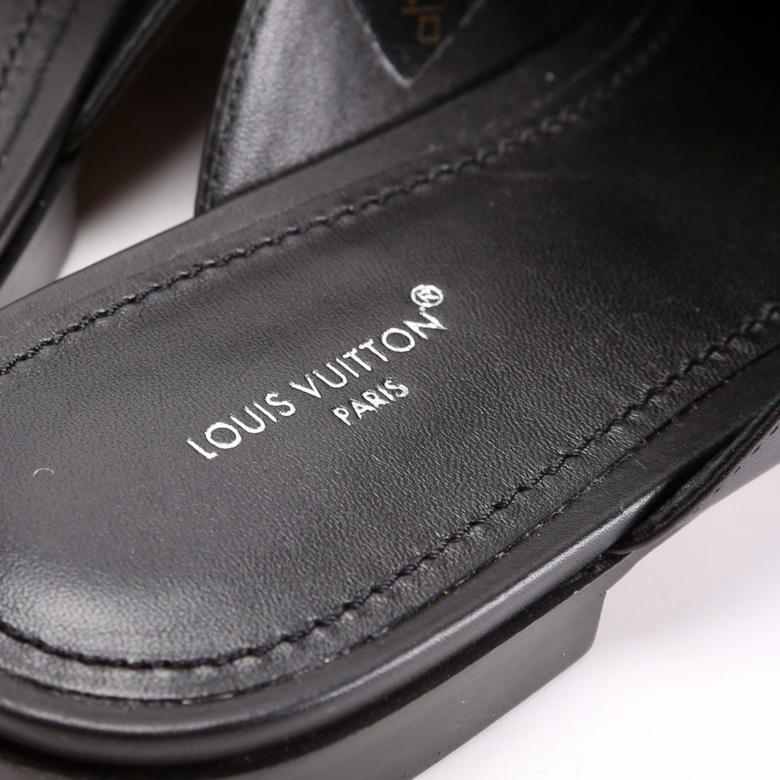 LV Mare Open Back Loafers Size 41 Black
