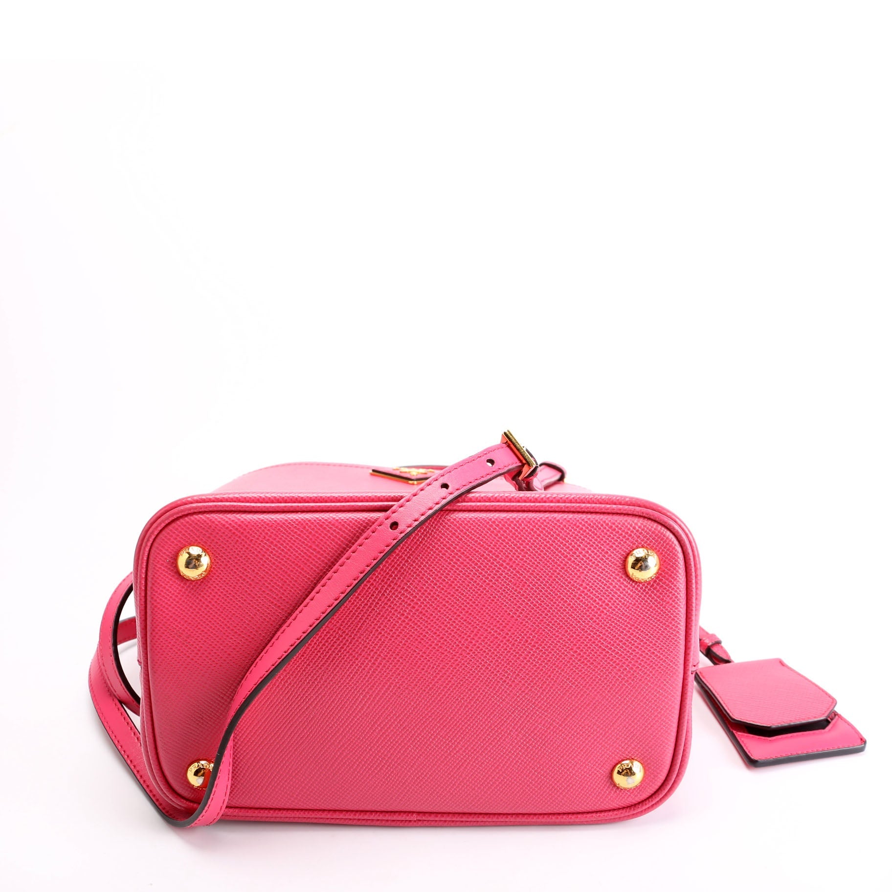 Prada 1BA217 Saffiano Cuir Small Panier Bag Pink