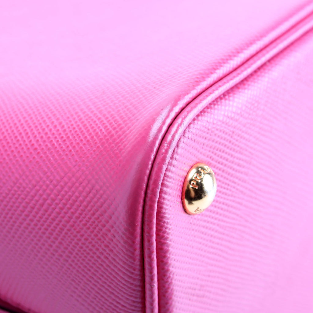 Prada 1BA217 Saffiano Cuir Small Panier Bag Pink