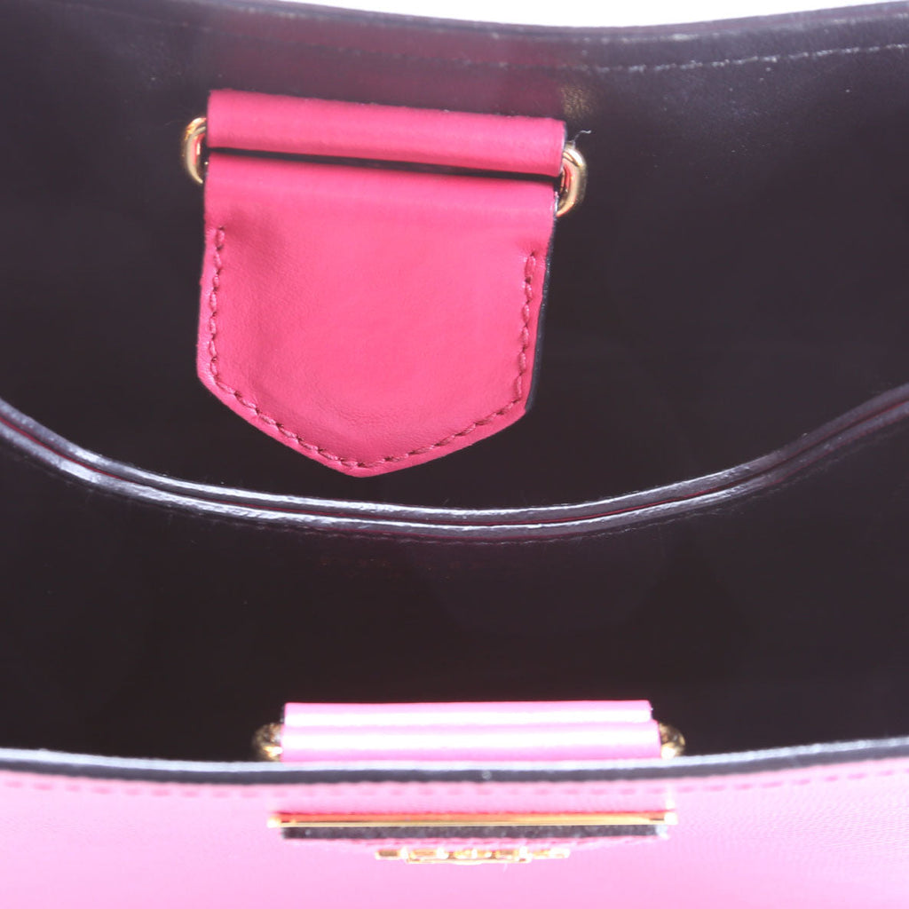 Prada 1BA217 Saffiano Cuir Small Panier Bag Pink