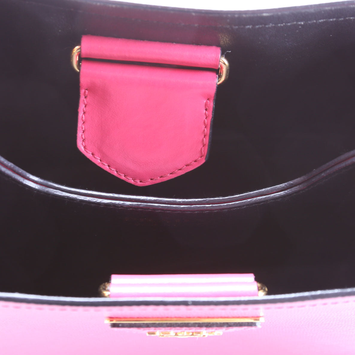 Prada 1BA217 Saffiano Cuir Small Panier Bag Pink