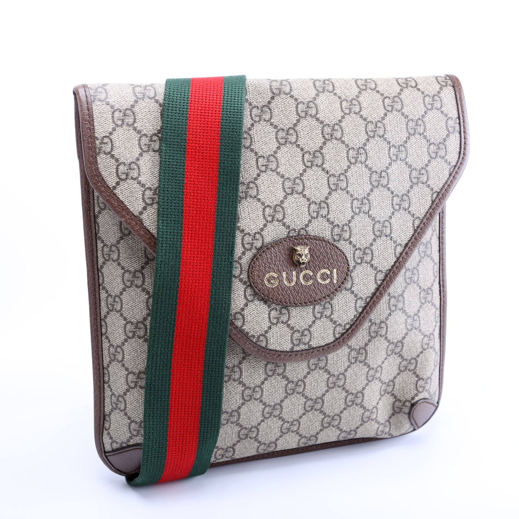 Gucci 598604 GG Supreme Neo Vintage Messenger Brown