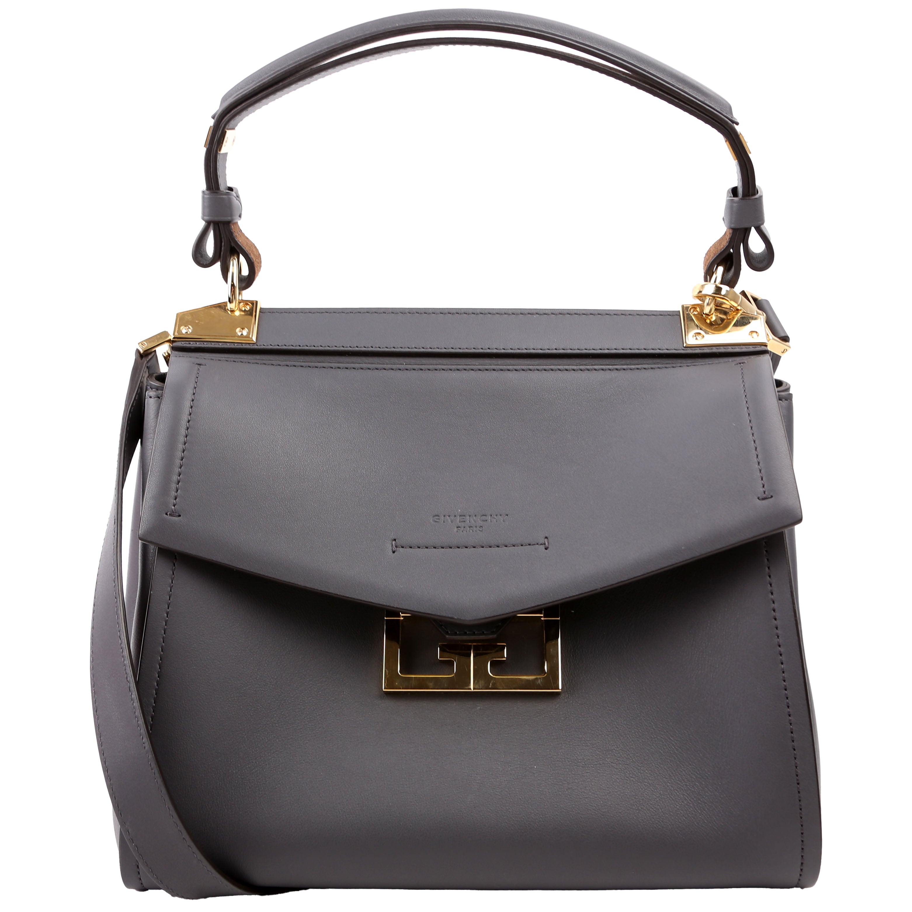 Mystic Small Leather Shoulder Bag Grey