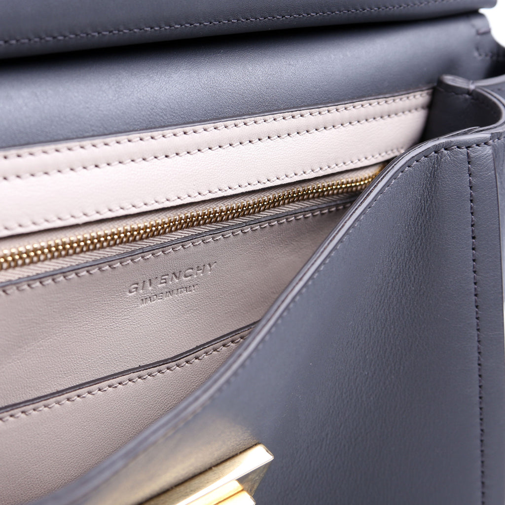 Mystic Small Leather Shoulder Bag Grey