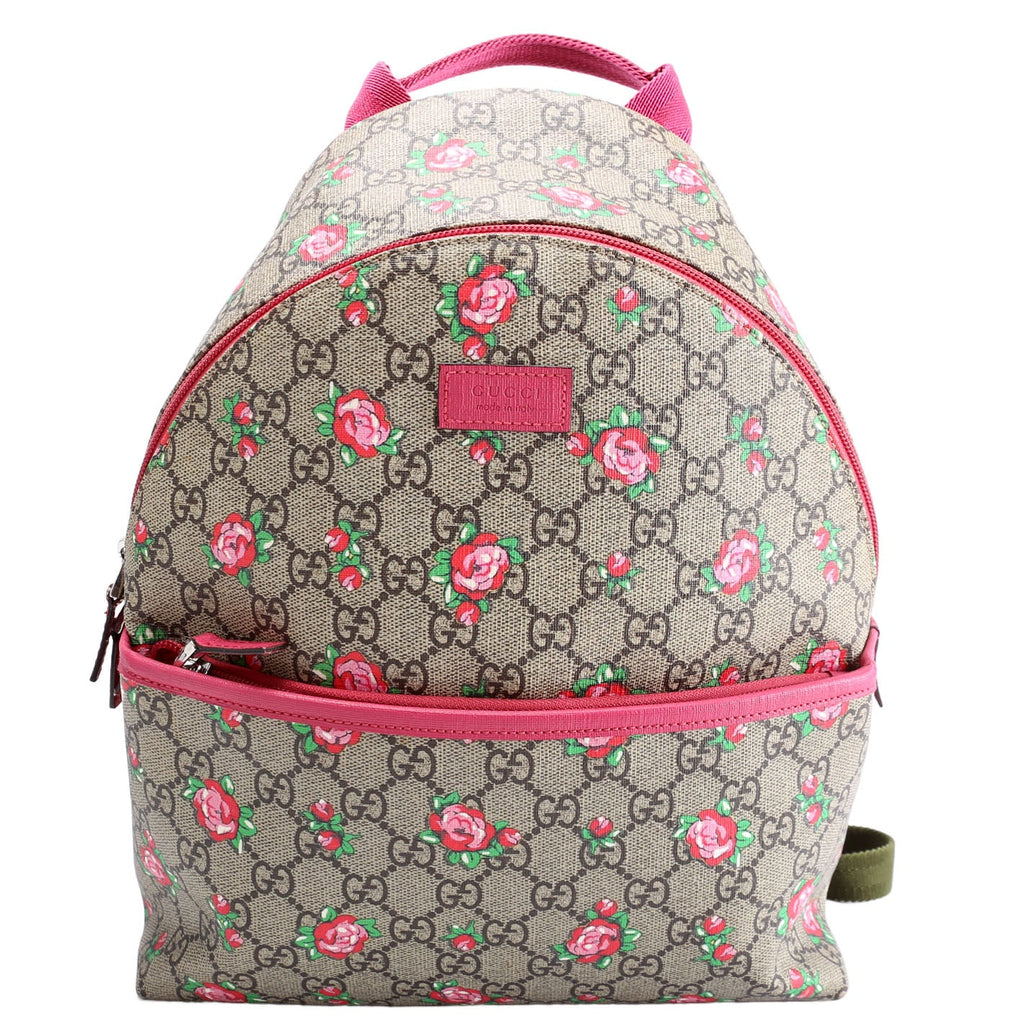 271327 GG Supreme Rosebud Kids Backpack Beige/Pink