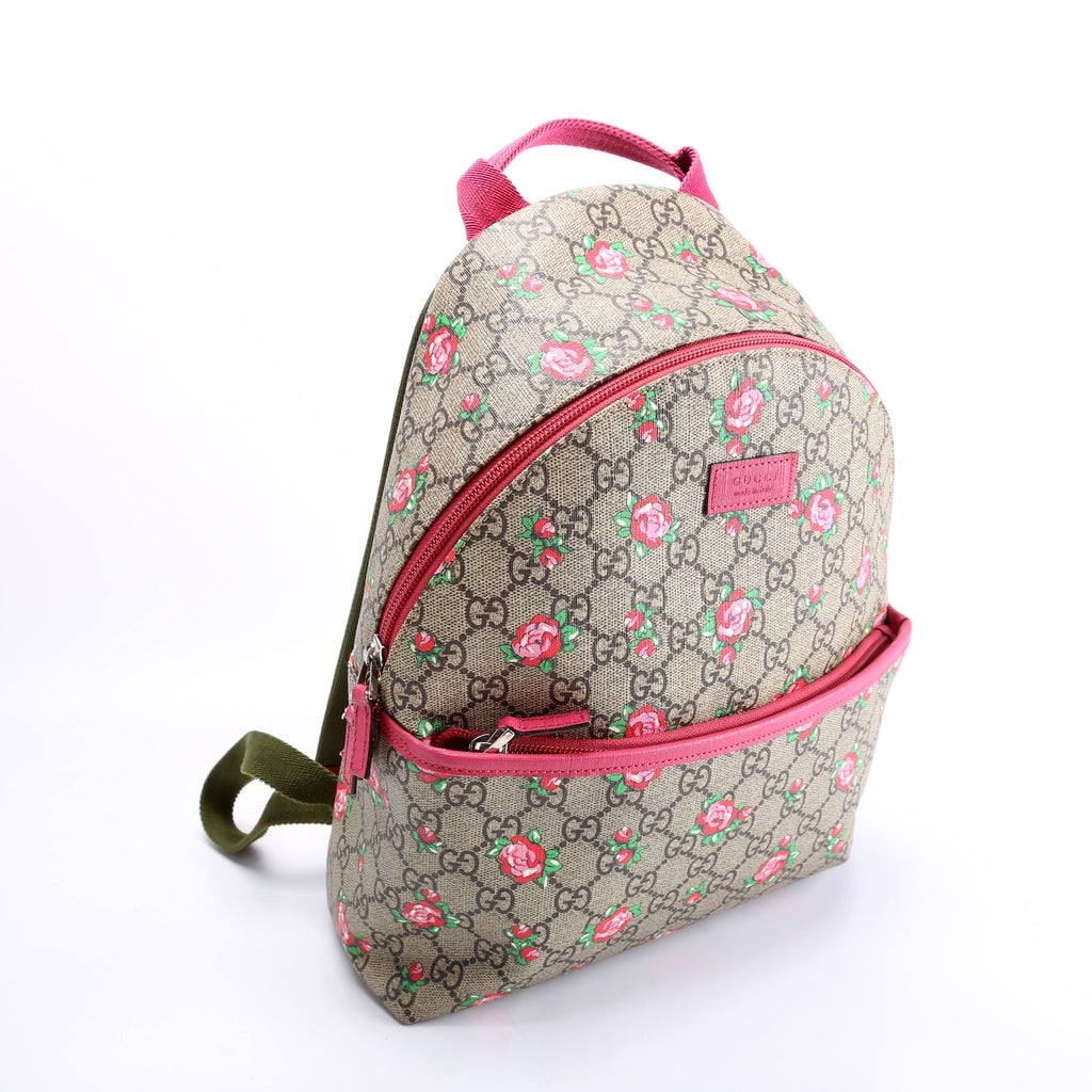 271327 GG Supreme Rosebud Kids Backpack Beige/Pink