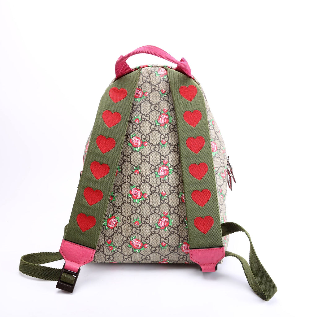 271327 GG Supreme Rosebud Kids Backpack Beige/Pink