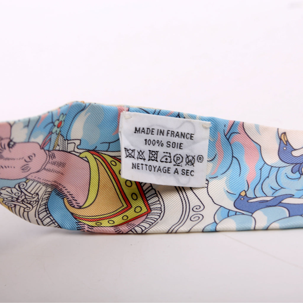 Sur Mon Nuage Twilly Silk Scarf Orange