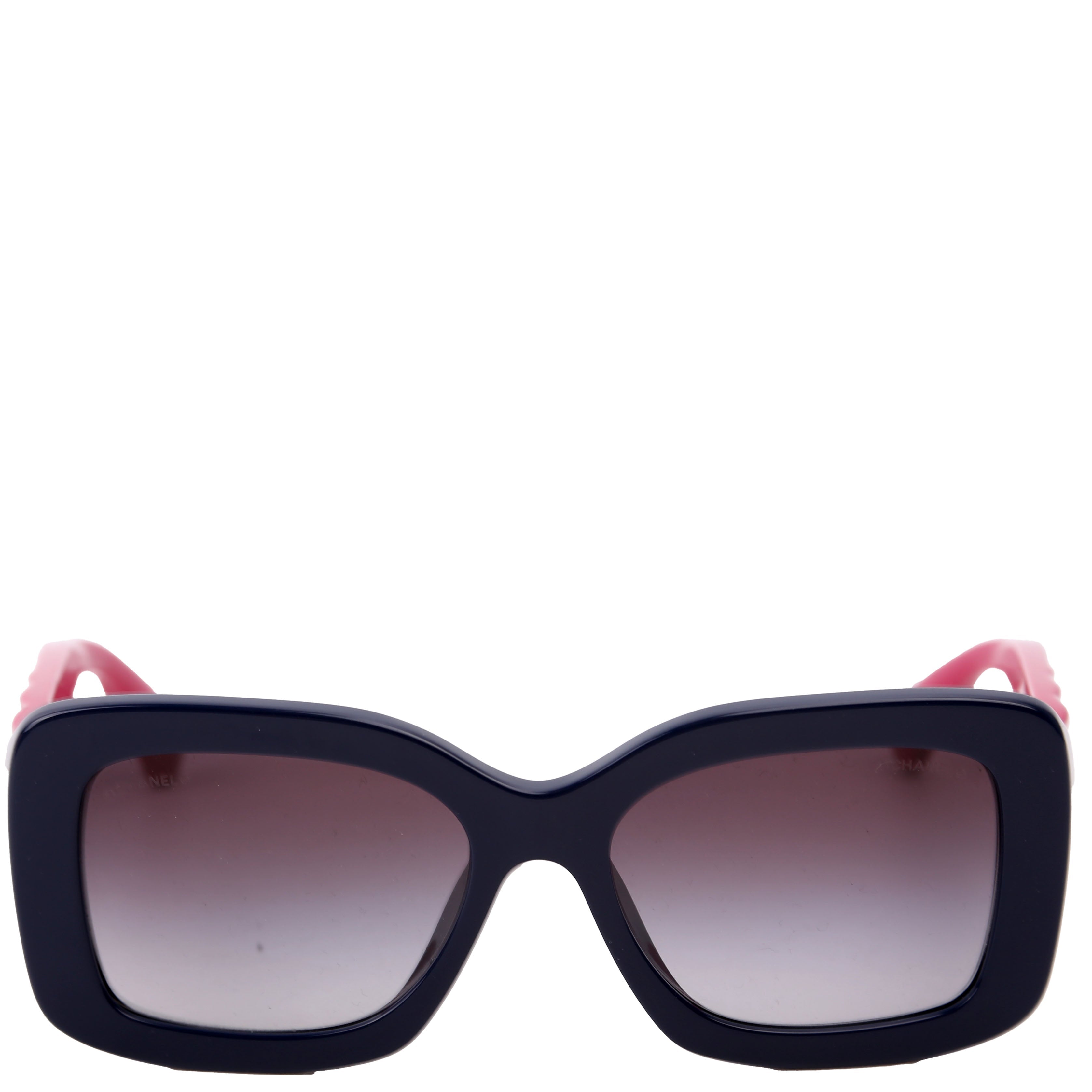 5483-A CC Quilted Acetate Sunglasses Navy/Purple