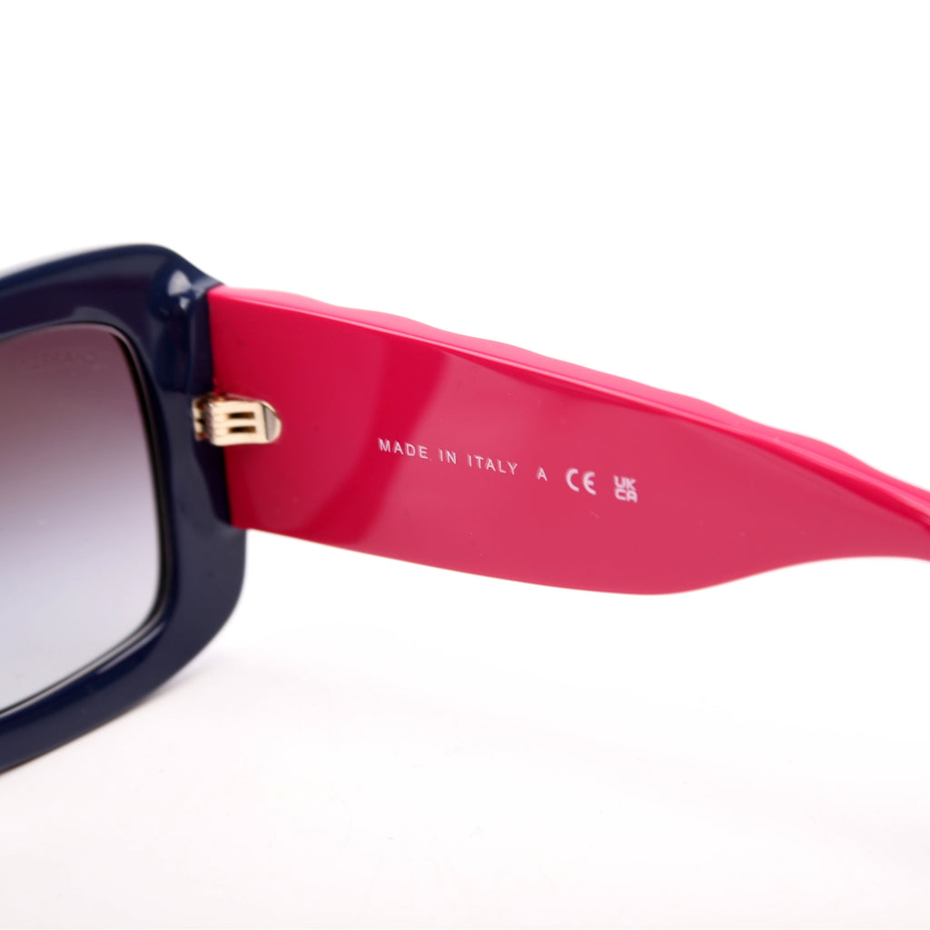 5483-A CC Quilted Acetate Sunglasses Navy/Purple