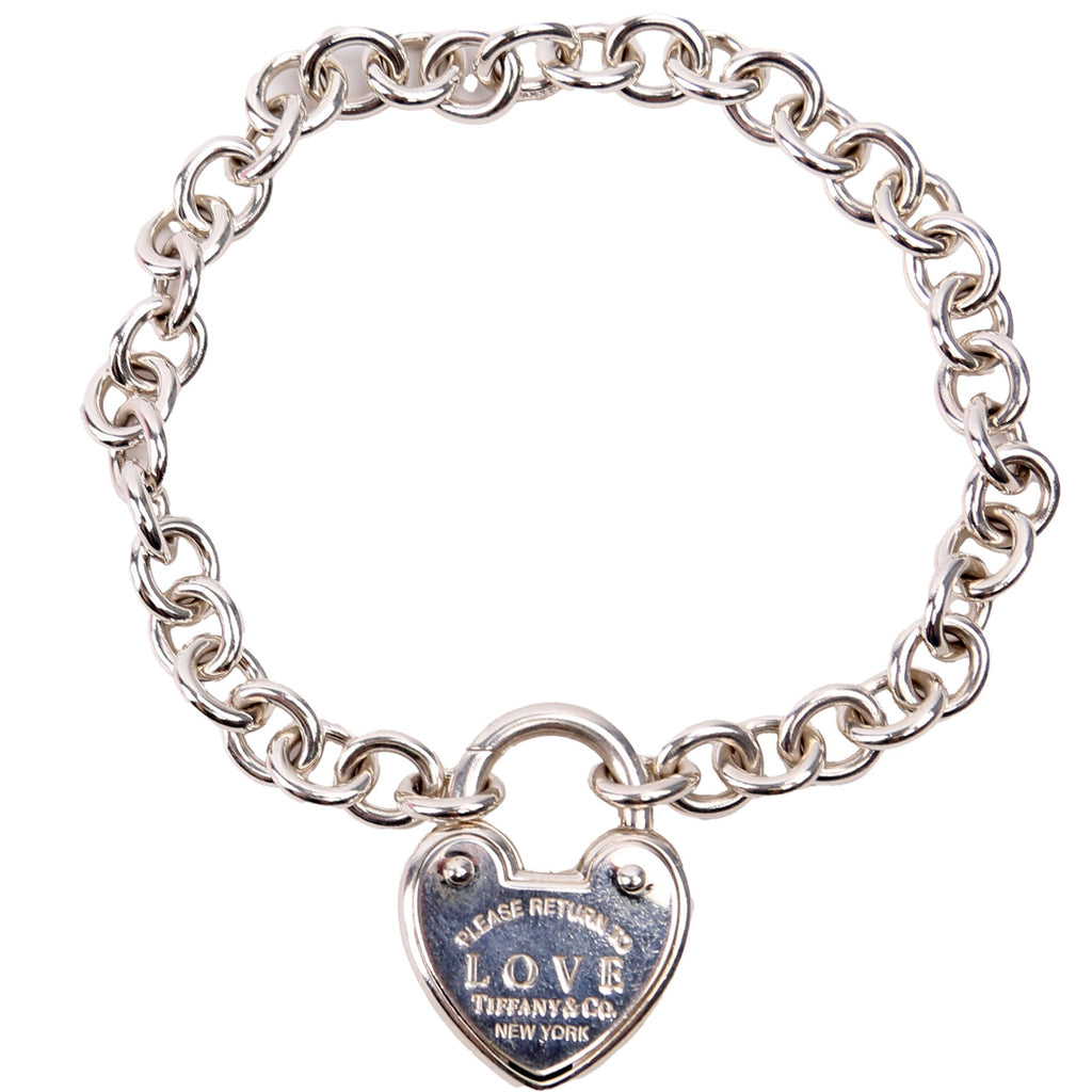 Please Return Love Lock Bracelet 925 Silver