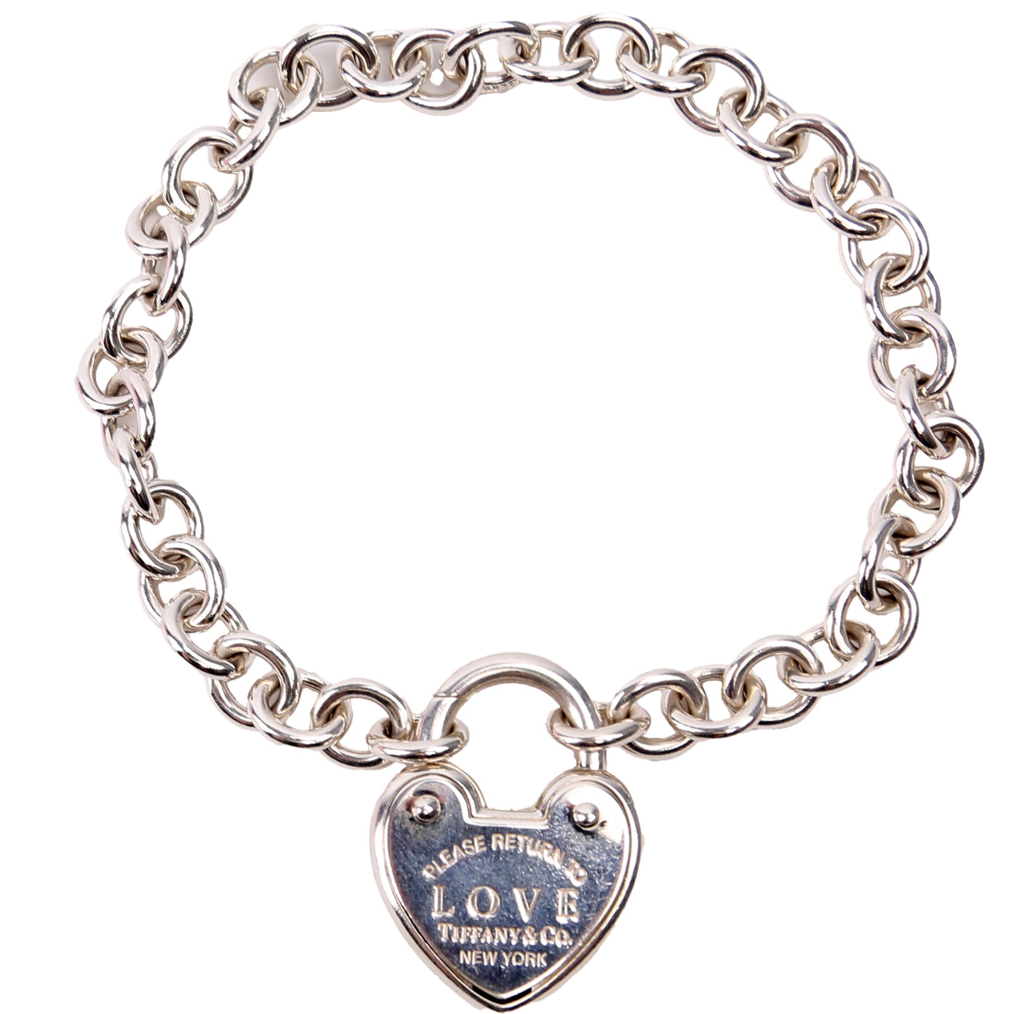 Please Return Love Lock Bracelet 925 Silver