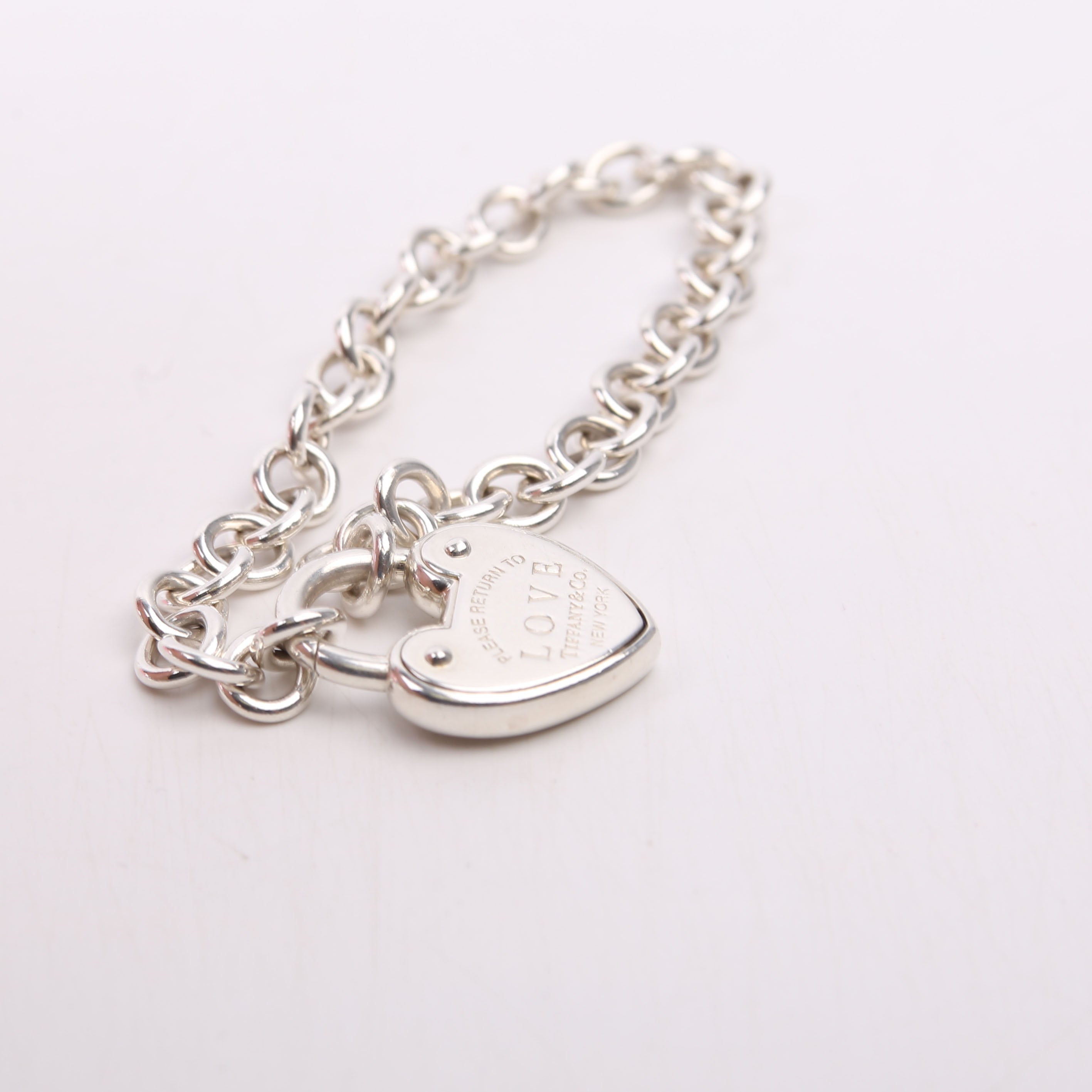 Please Return Love Lock Bracelet 925 Silver