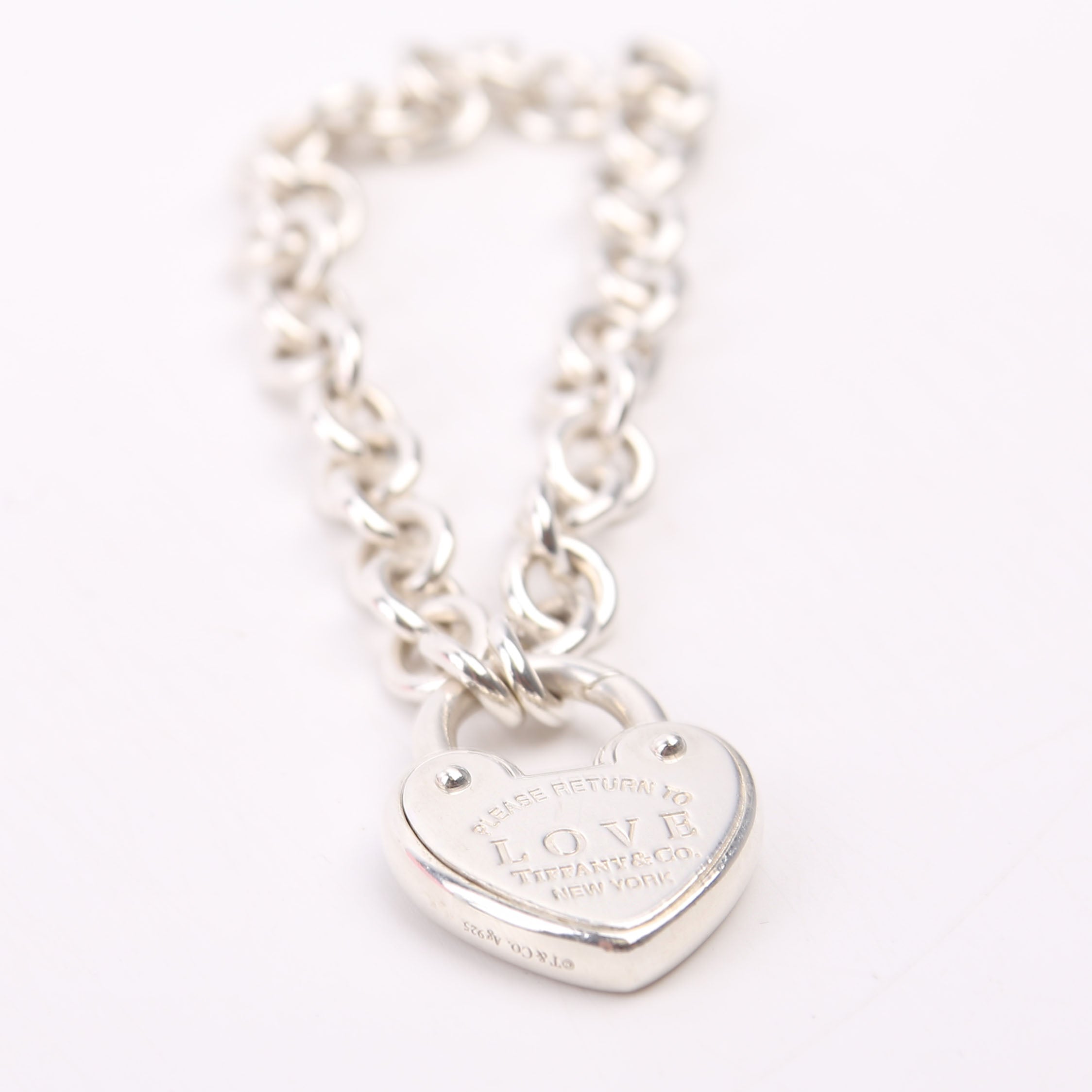 Please Return Love Lock Bracelet 925 Silver