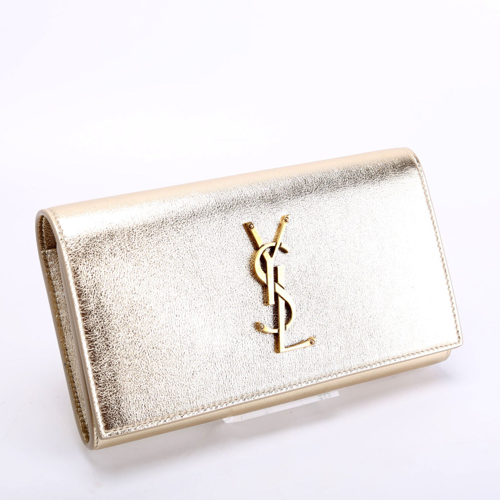 372266 Monogram Flap Wallet Gold