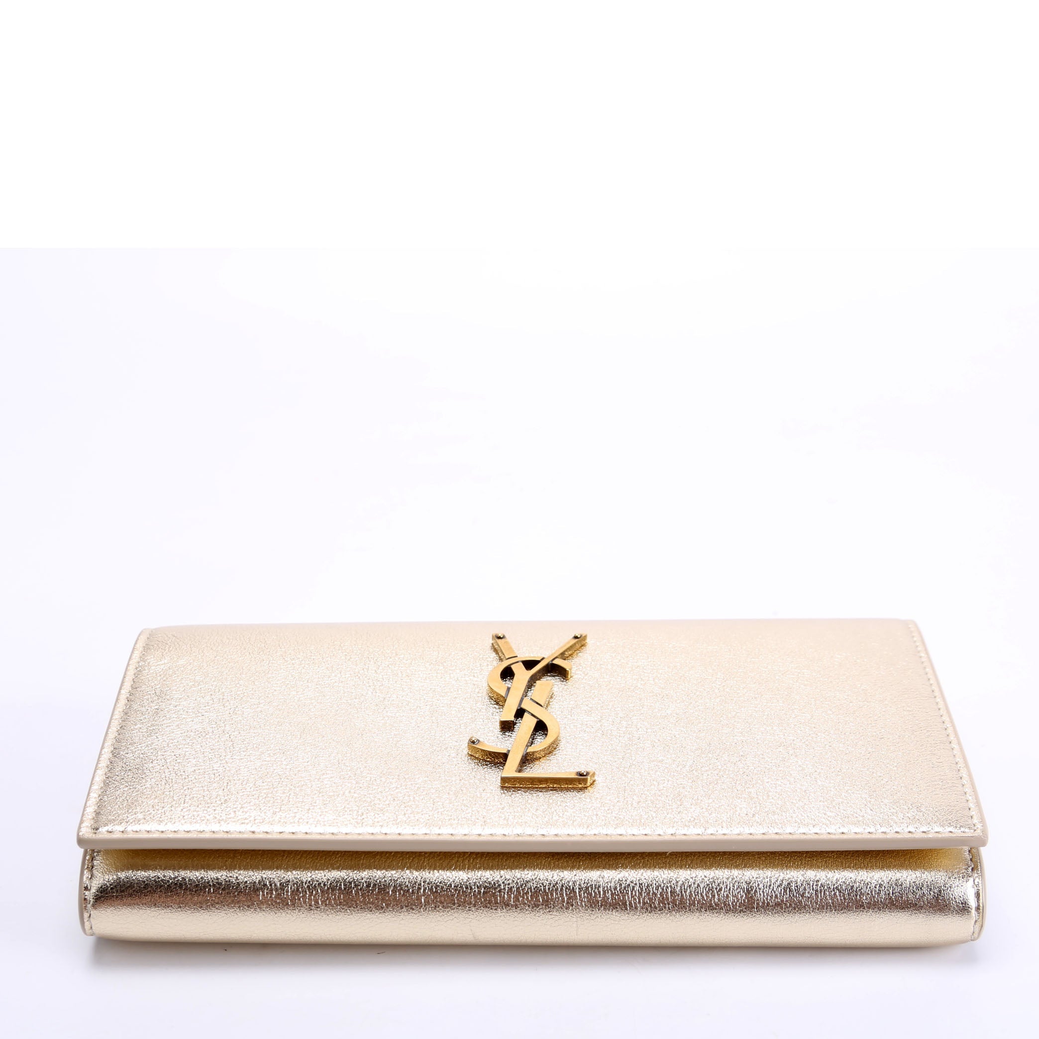372266 Monogram Flap Wallet Gold