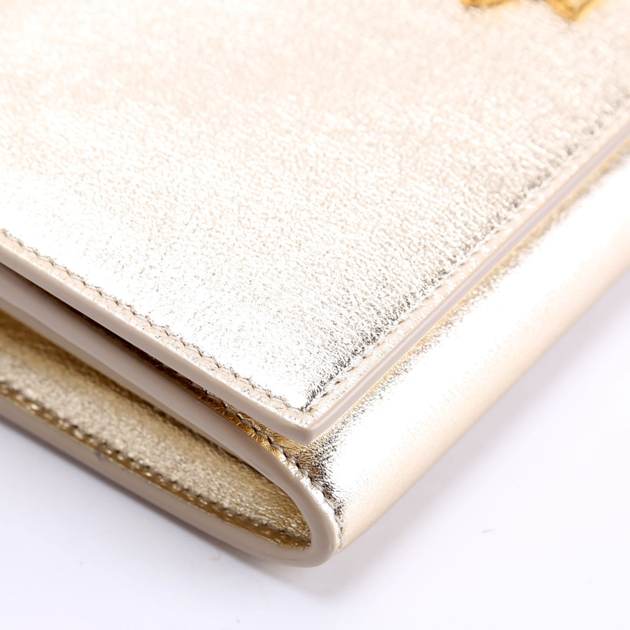372266 Monogram Flap Wallet Gold