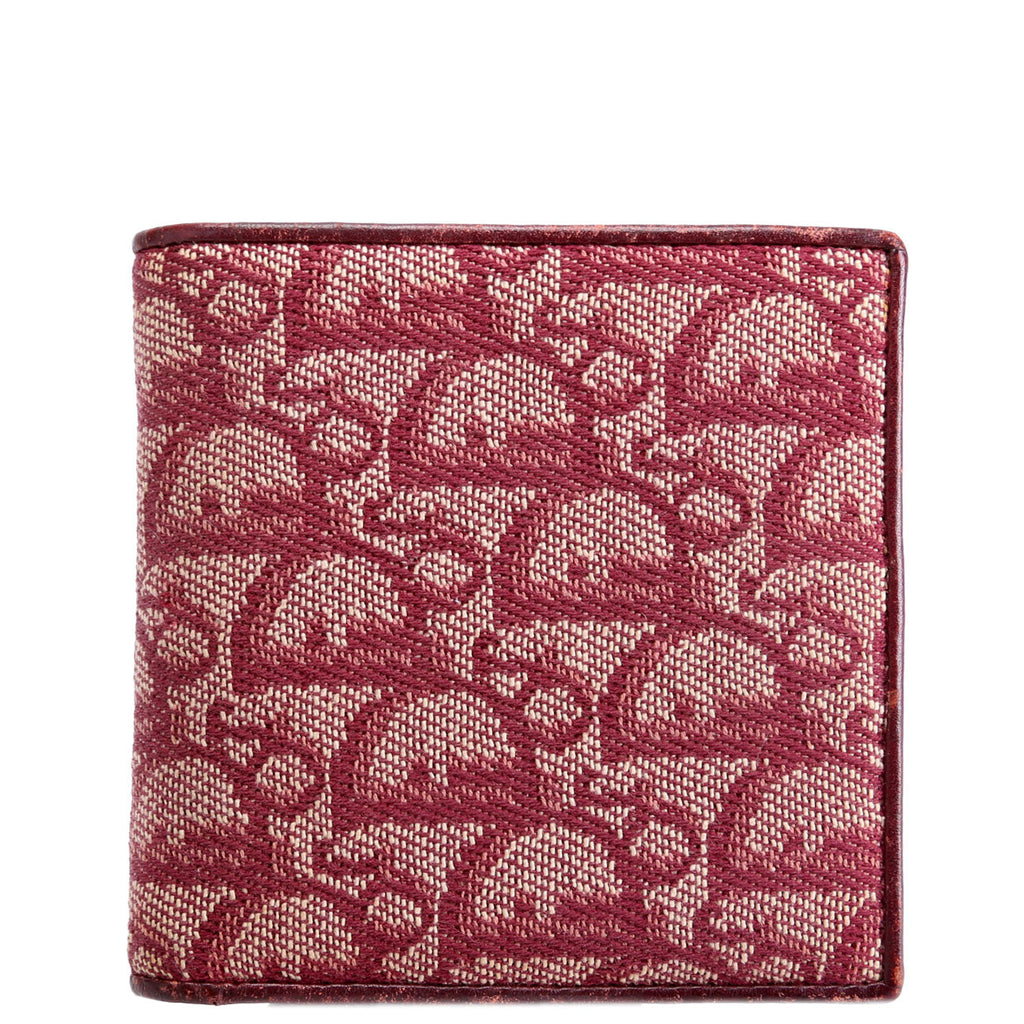 Trotter Canvas Bifold Coin Pouch Wallet Burgundy