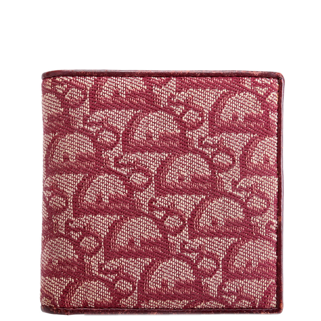 Trotter Canvas Bifold Coin Pouch Wallet Burgundy