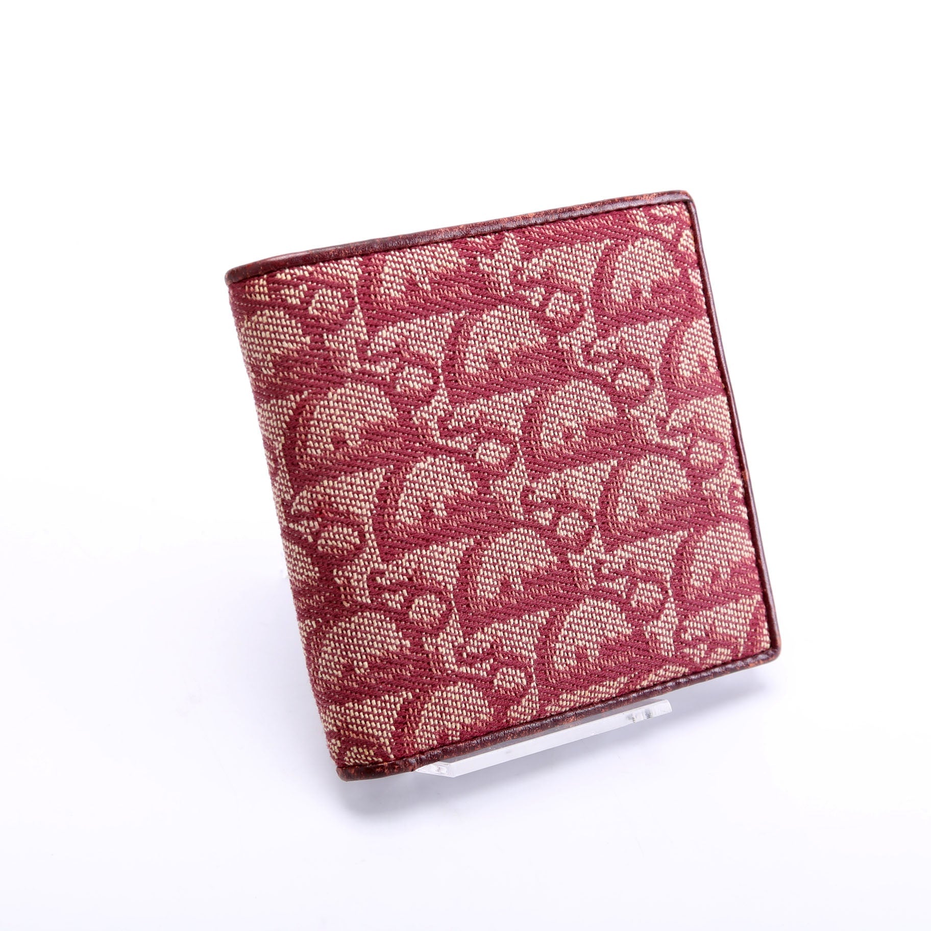 Trotter Canvas Bifold Coin Pouch Wallet Burgundy