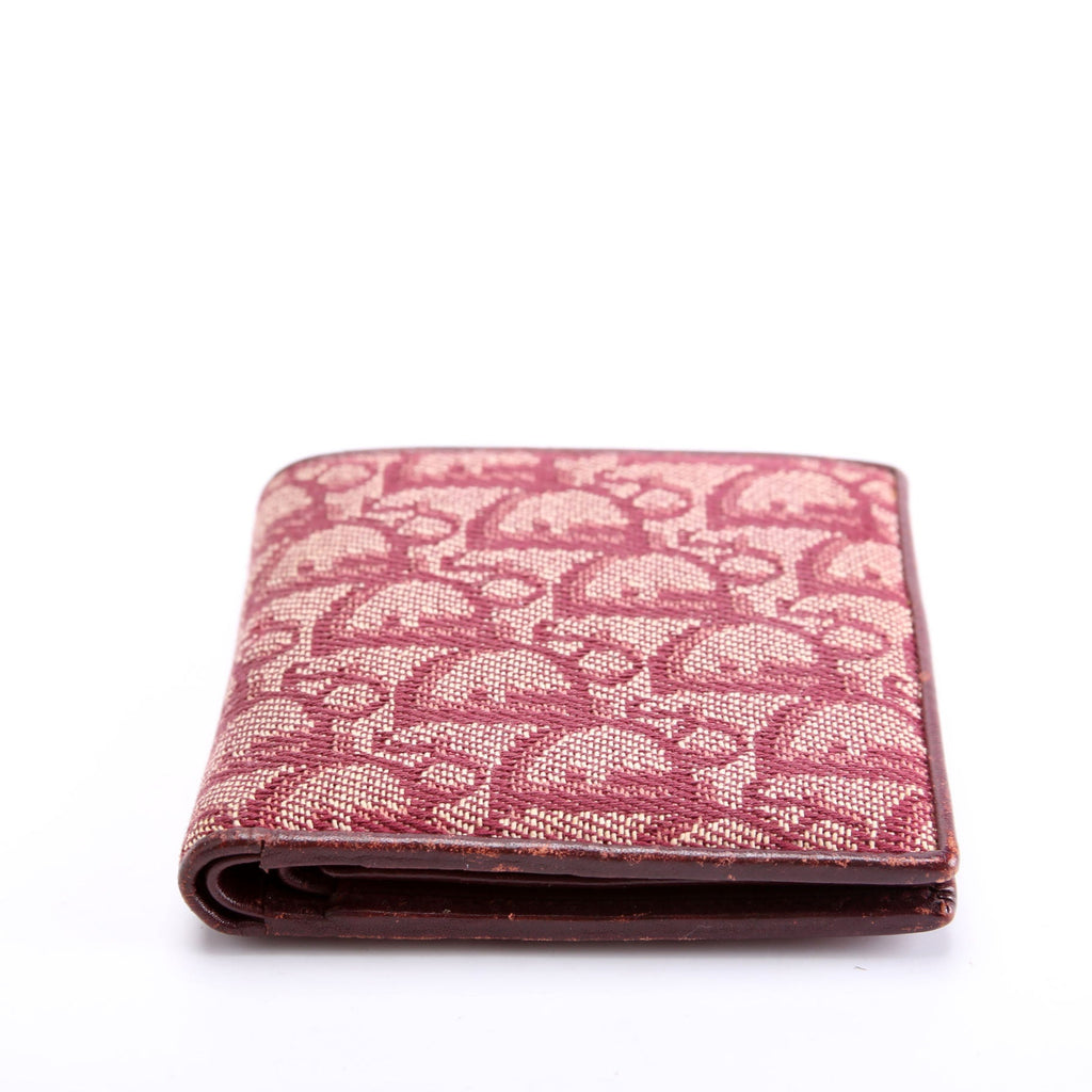 Trotter Canvas Bifold Coin Pouch Wallet Burgundy
