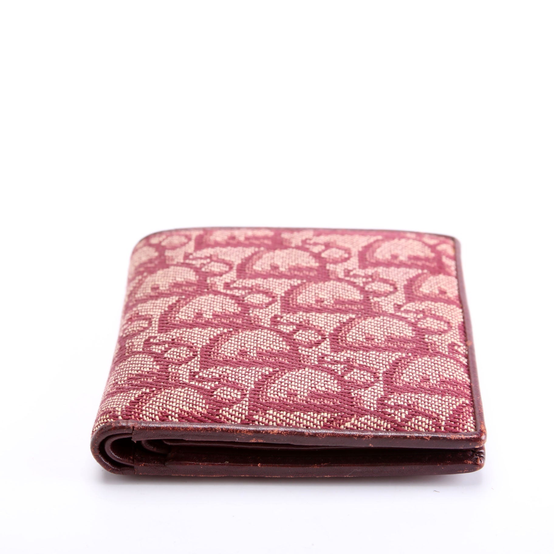 Trotter Canvas Bifold Coin Pouch Wallet Burgundy