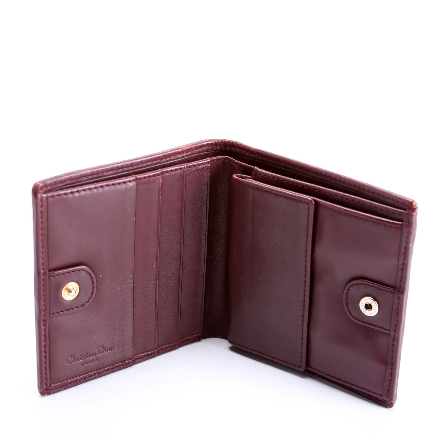 Trotter Canvas Bifold Coin Pouch Wallet Burgundy