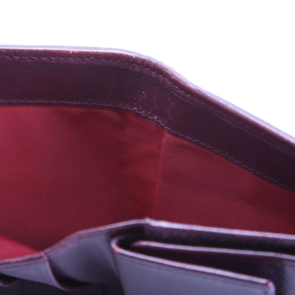 Trotter Canvas Bifold Coin Pouch Wallet Burgundy