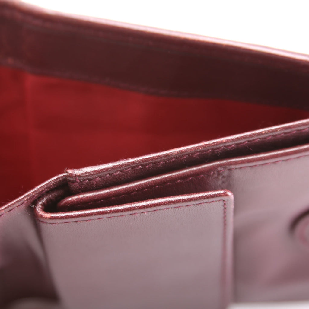 Trotter Canvas Bifold Coin Pouch Wallet Burgundy