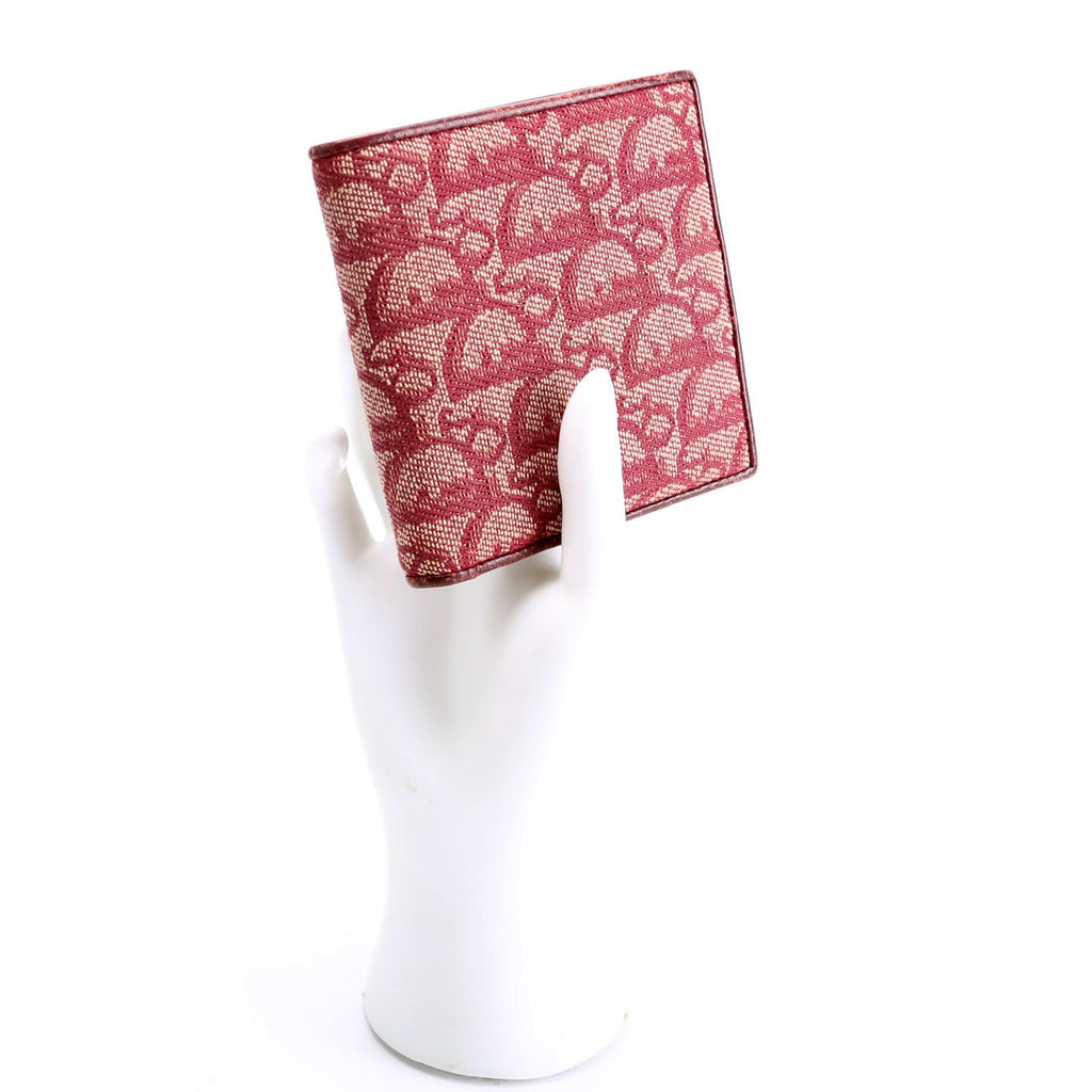 Trotter Canvas Bifold Coin Pouch Wallet Burgundy
