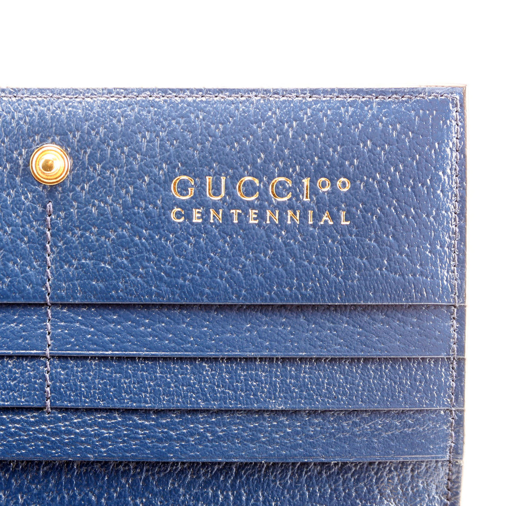 Gucci 676294 GG Kaleidoscope 100 Chain Wallet Navy/Multicolor