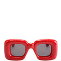 LW400981 Inflated Square Sunglasses Red