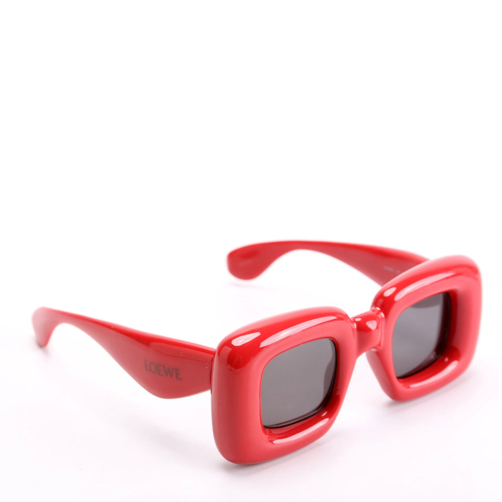 LW400981 Inflated Square Sunglasses Red