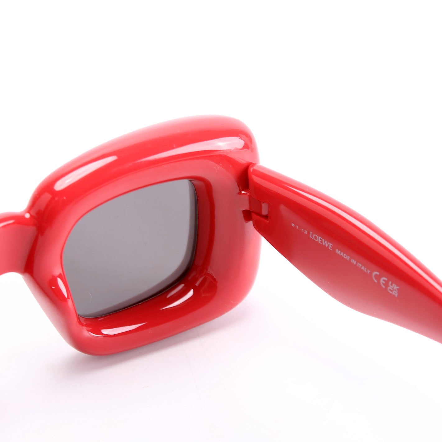 LW400981 Inflated Square Sunglasses Red