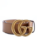 400593 Marmont GG Leather Belt Size 85/34 Tan