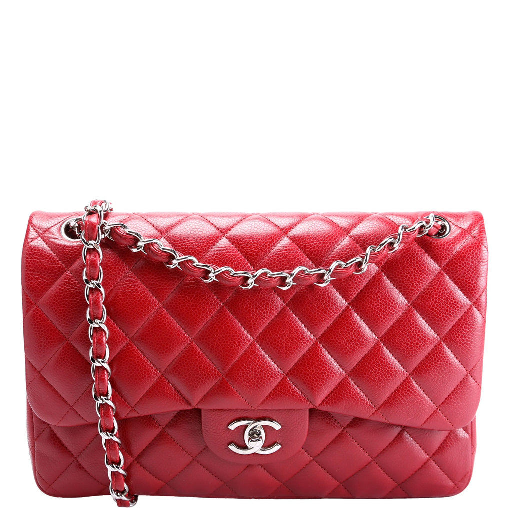 Classic Flap Jumbo Caviar 16M Red