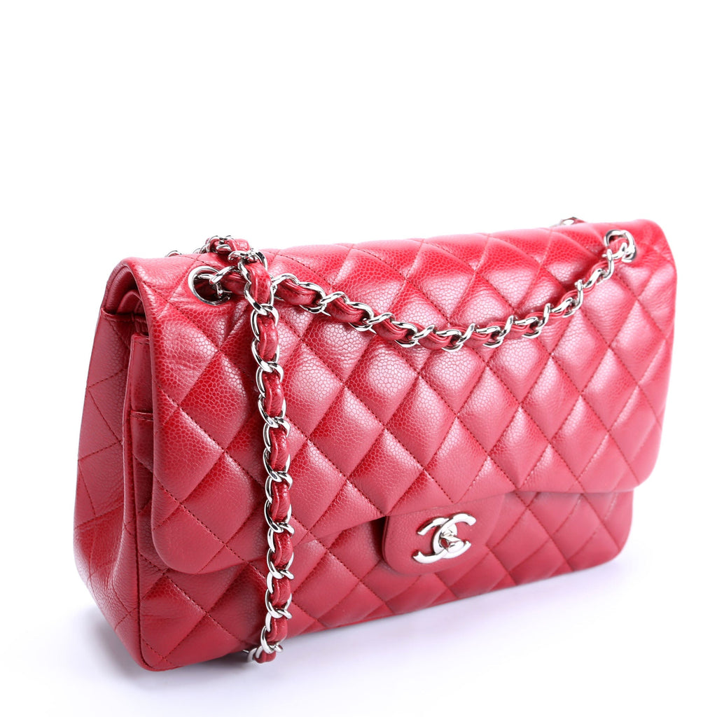 Classic Flap Jumbo Caviar 16M Red