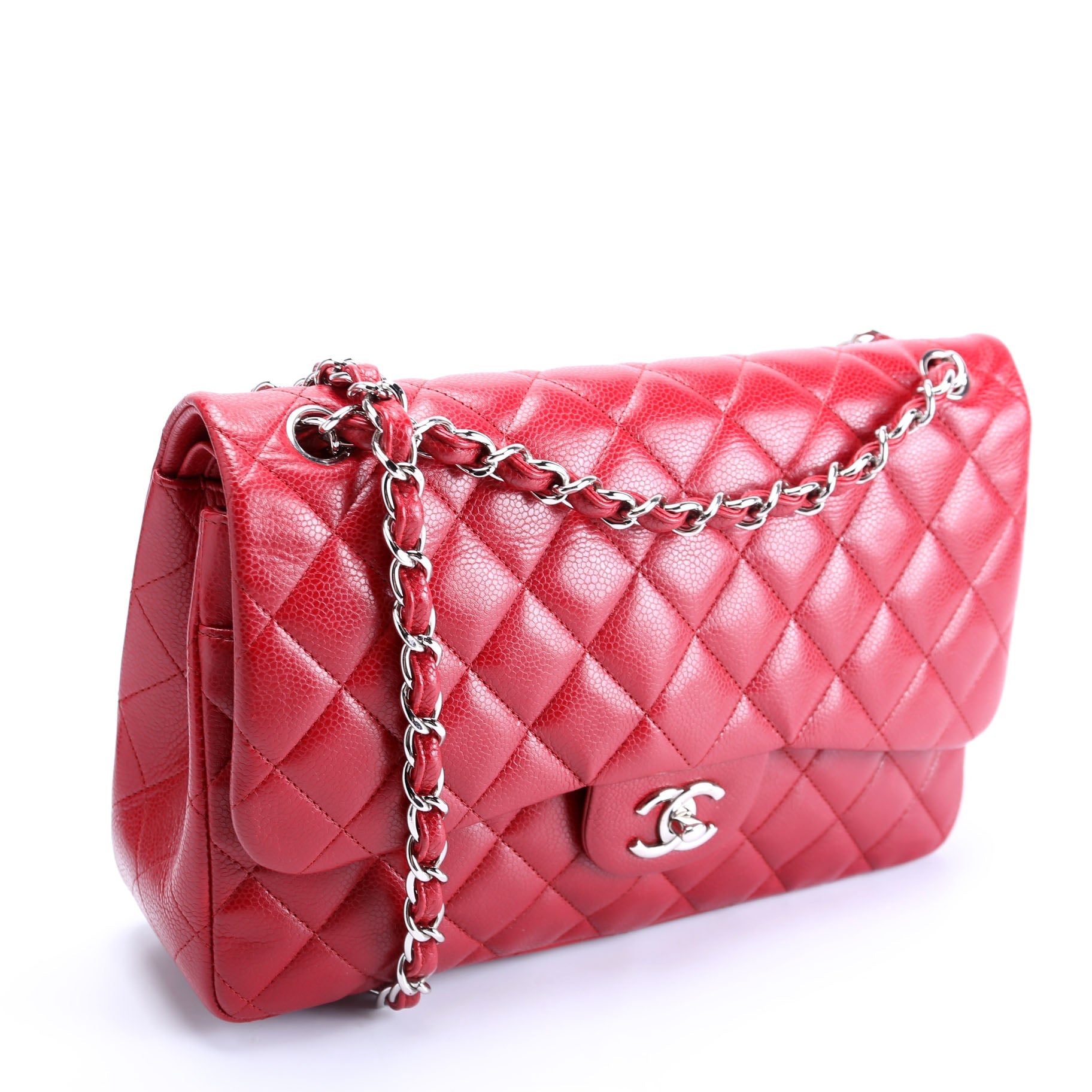 Classic Flap Jumbo Caviar 16M Red