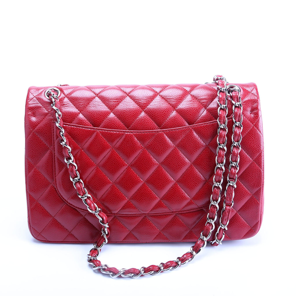 Classic Flap Jumbo Caviar 16M Red